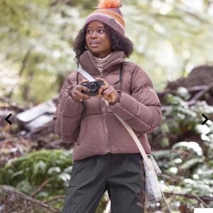 Columbia Womens Leadbetter Point Sherpa Hybrid Puffer Jacket New Cinder 1X